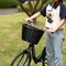 Wickerwise Black Wicker Front Cargo Bike Basket with Stylish Faux Leather Straps QI003420.B - alternate 4